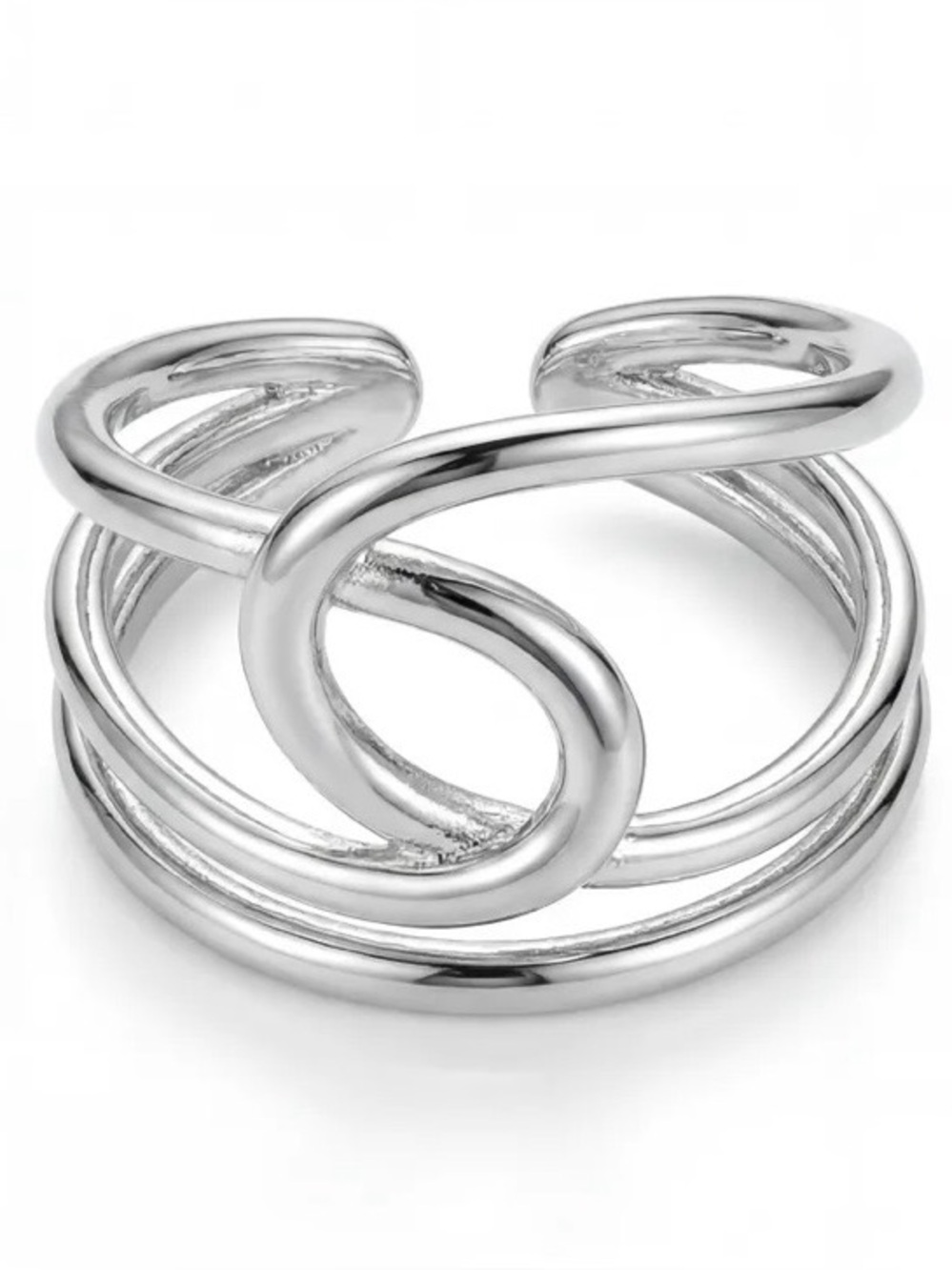 Sterling-Inspired Silver Open Cuff Ring